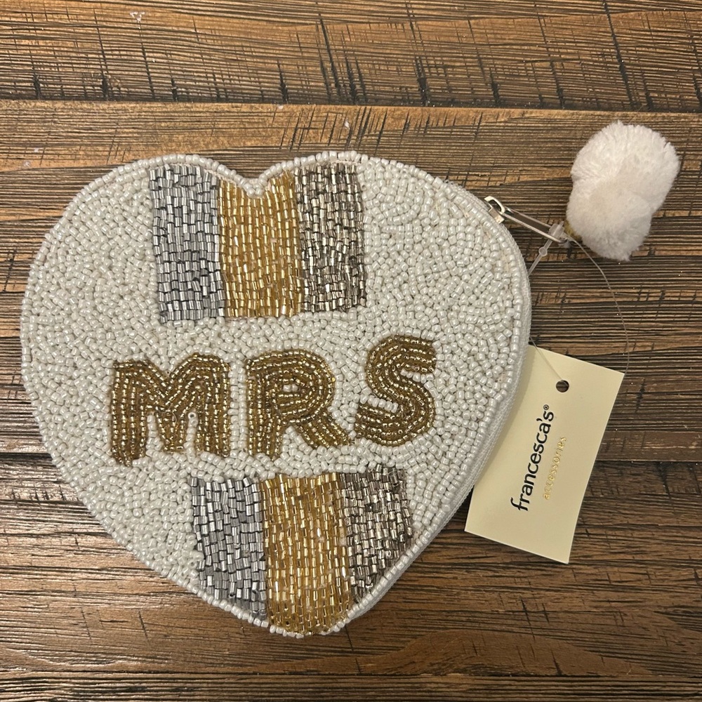 Francesca’s Mrs beaded pouch